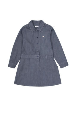 K_z _ocuk Siyah Dokuma Elbise