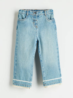 Beli Ayarlanabilir Lastikli K?z ?ocuk Jean Pantolon