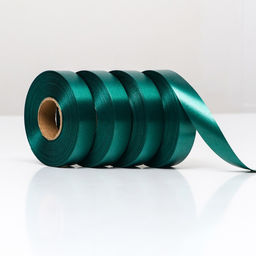 Цена за 4 шт. Лента для декора и подарков, зеленый мох, 2 см х 45 м