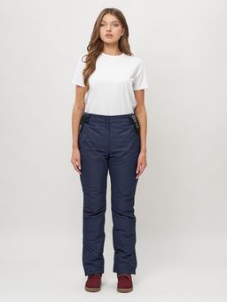 Полукомбинезон брюки горнолыжные женские темно-синего цвета 55221TS - SkiingBird фото 14