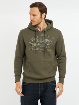 джемпер мужской с капюшоном и с принтом - Glenfield фото 4