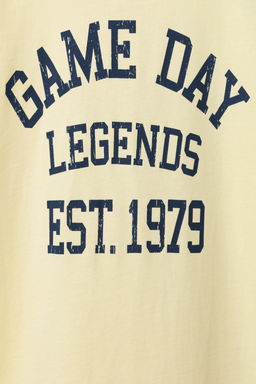 CAMISETA TEXTO JOGGING / Amarillo - Zara фото 4