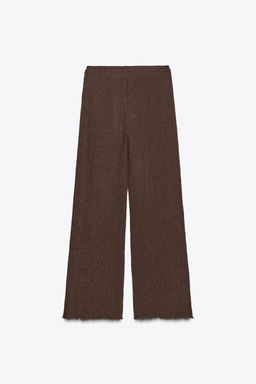 TEXTURED STRAIGHT-LEG TROUSERS - Zara фото 2