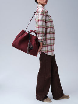 Замшевая сумка с матрешкой Vasilisa DBR 31210 махагон  фото 11