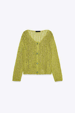RIBBON KNIT CARDIGAN - Zara фото 5