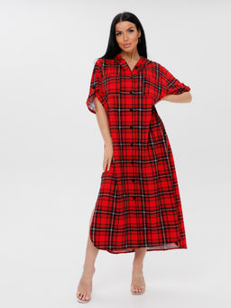 5116 ПЛАТЬЕ (Красная клетка) - А-дина фото 2