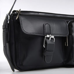 Сумка женская с карманами кожзам, графит