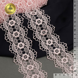 Кружево гипюр KRUZHEVO арт.TR.8G8218 шир.55мм цв.9 розовая пудра уп.12м