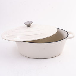 40640 Кастрюля чугун 3,5 л эмаль/покрытие белая MB (х2) - Mayer&boch фото 2