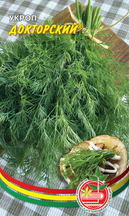 Укроп ДОКТОРСКИЙ Содержит аскорбиновую кислоту и каротин, соли железа, калия, кальция и фосфора, витамины В1, В2, Р, фолиевую кислоту!