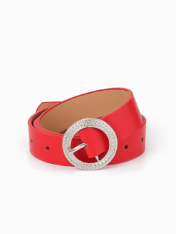 Ремень женский, 1 прокол, 3.5×110 см, без винта, красный