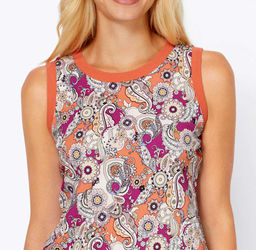 Топ с принтом, мандариновая фуксия - Linea tesini фото 5