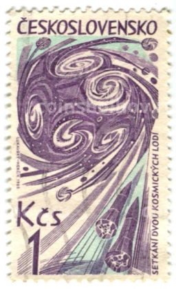 Марка Начало космической эпохи 1965 год Чехословакия