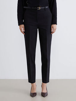 Beli Kemerli Kad?n Cigarette Pantolon