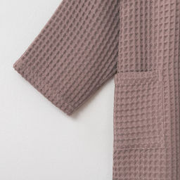 Халат вафельный женский удлинённый Этель «Boho» размер 42-44, цвет мокко, 100% хлопок, 290 г/м²