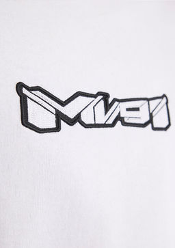 MV91 Nak?s Detayl? Beyaz Tisort - Mavi фото 6