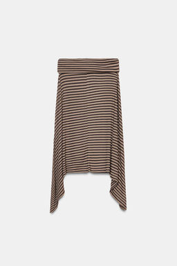 ASYMMETRIC STRIPED SKIRT - Zara фото 8