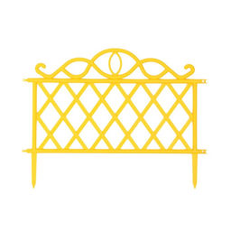 Ограждение декоративное, 36×42 см, пластик, жёлтое