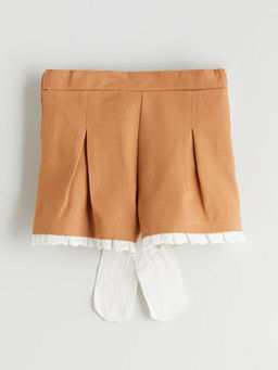 Beli Lastikli K?z ?ocuk ?ort ve K?lotlu ?orap 2li Tak?m