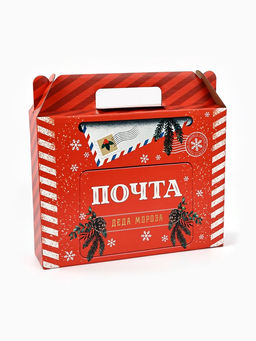 Коробка подарочная новогодняя складная «Почта Деда Мороза», 33.5×25.5×7.5 см