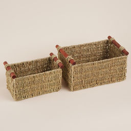Корзины для хранения SL Home, плетёные, ручной работы, 2 шт., 23×13×14 см, 29×19×16 см