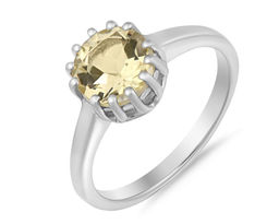 Кольцо, лимонный топаз, Бранль