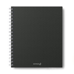 "Светоч" ТЕТ96-001 Тетрадь общая с пластиковой обложкой, 500 мкм., тиснение серебряной фольгой, A5 96 л. на гребне 65 г/кв.м , белизна 100 % 4 шт. клетка 000808 Серая