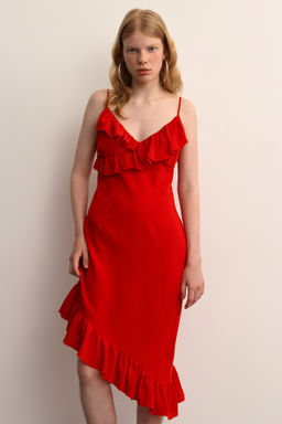 Платье из шифона c асимметричным низом - Mollis фото 3