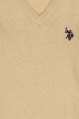 Базовый свитер светло-хаки для мальчика Неожиданная скидка в корзине - U.s. polo assn фото 4