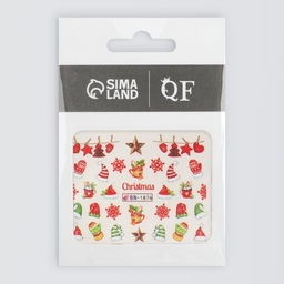 Цена за 6 шт. Слайдеры для ногтей Christmas, разноцветные - Qf фото 3