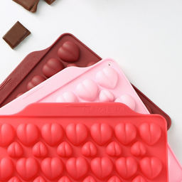Цена за 2 шт. Форма для шоколада Доляна Море сердец, силикон, 18?15?1 см, 52 ячейки, МИКС  фото 5