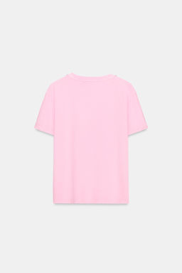CAMISETA JOYAS EFECTO LAVADO / Rosa - Zara фото 7