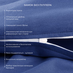 Постельное белье Моноспейс 2сп Max + 4 наволочки, темно-синий