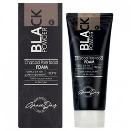 Пенка для умывания с чёрным углём - Black Powder Charcoal Pore Facial Foam , 180 мл