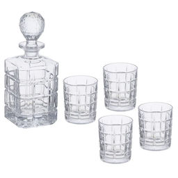 52352 GIPFEL Набор для виски IRISH: графин 850мл, 4 бокала 260мл. Материал: хрустальное стекло