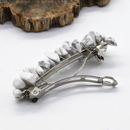 Заколка для волос с натуральным камнем цитрин 6,5*0,8*1,3см - Радуга камня фото 8