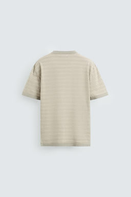 STRIPED KNITTED COTTON-LINEN T-SHIRT - Zara фото 14