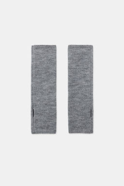 KNIT MITTENS WITH FLORAL EMBROIDERY AND BEADS