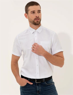 Beyaz Regular Fit K_sa Kollu G_mlek