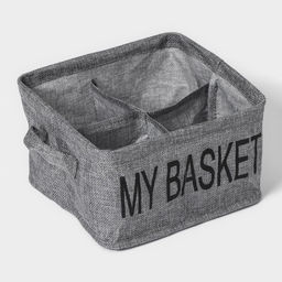 Органайзер для хранения белья Доляна My Basket, 4 ячейки, 202012 см, серый  фото 4