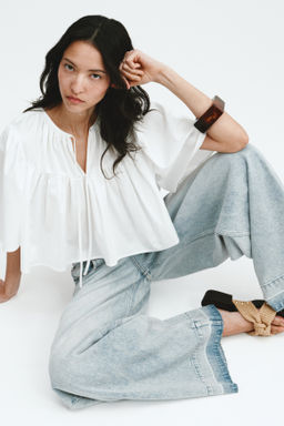 Blusa cropped de algod?n - H&m фото 5