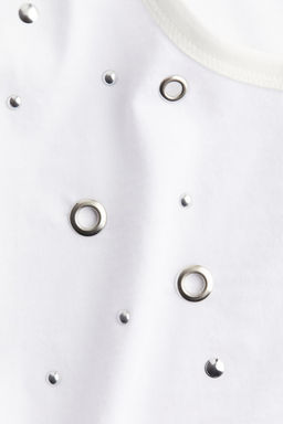 Camiseta cropped con detalles decorativos - H&m фото 6