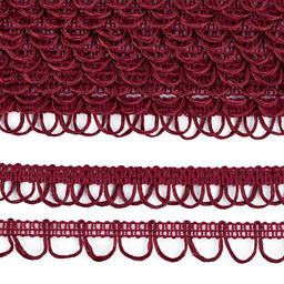 Тесьма отделочная UU TBY цв.171 бордовый шир.18-19мм уп.16,45м