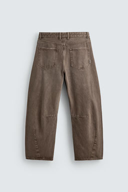 PANTAL?N BARREL FIT / Marr?n - Zara фото 9
