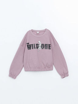 Bisiklet Yaka K?z ?ocuk Sweatshirt