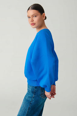 Арт. 15110/4 Свитшот женский укороченный one size (42-50) Цвет:Голубой - Калинка фото 3