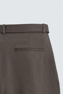 PANTAL?N WIDE FIT CINTUR?N / Gris topo - Zara фото 10