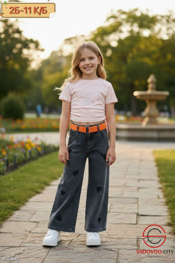 Костюм для девочки (джинсы и футболка)
