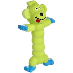 Игрушка резиновая для собак с пищалкой "МОЙ БРО", обезьянка, цвет зеленый, 19*10*5,5 (лейбл)