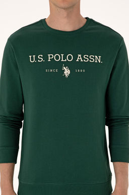 Erkek Koyu Ye_il Basic Sweatshirt Sepette S_rpriz _ndirim - U.s. polo assn фото 6